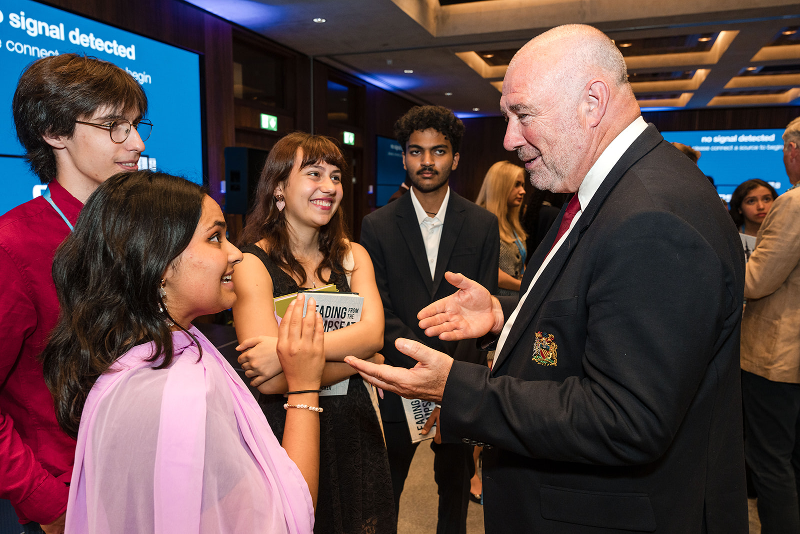 Marika networking at an international event